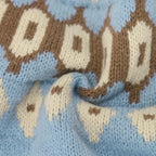 Nordic Wool Sweater | Fair Isle Pattern In Sky Blue