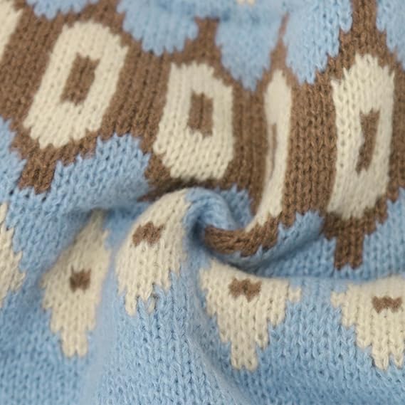 Nordic Wool Sweater | Fair Isle Pattern In Sky Blue