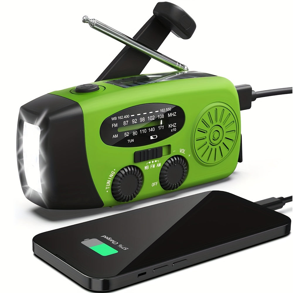 Emergency Radio Power Bank | Solar Hand Crank FM NOAA Receiver