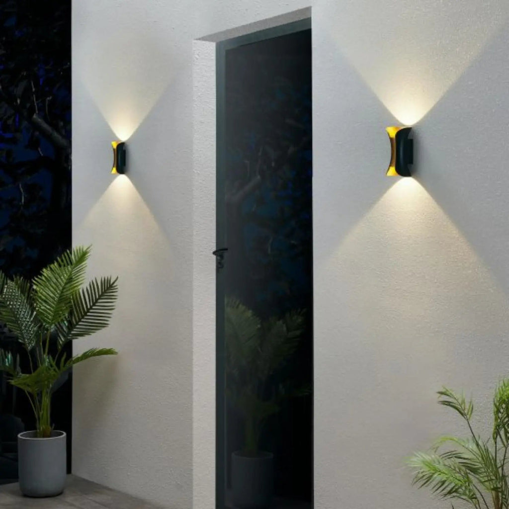 Modern LED Wall Light | Black Gold Dual Tone Design