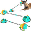 Interactive Dog Toy | Suction Cup Base with Dental Chew Ball