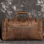 Vintage Leather Duffle Bag | Premium Brown Weekend Travel Bag