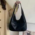 Premium Leather Hobo Bag | Classic Black Minimalist Design