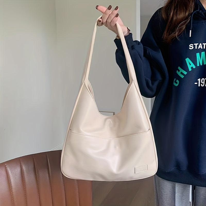 Premium Leather Hobo Bag | Classic Black Minimalist Design