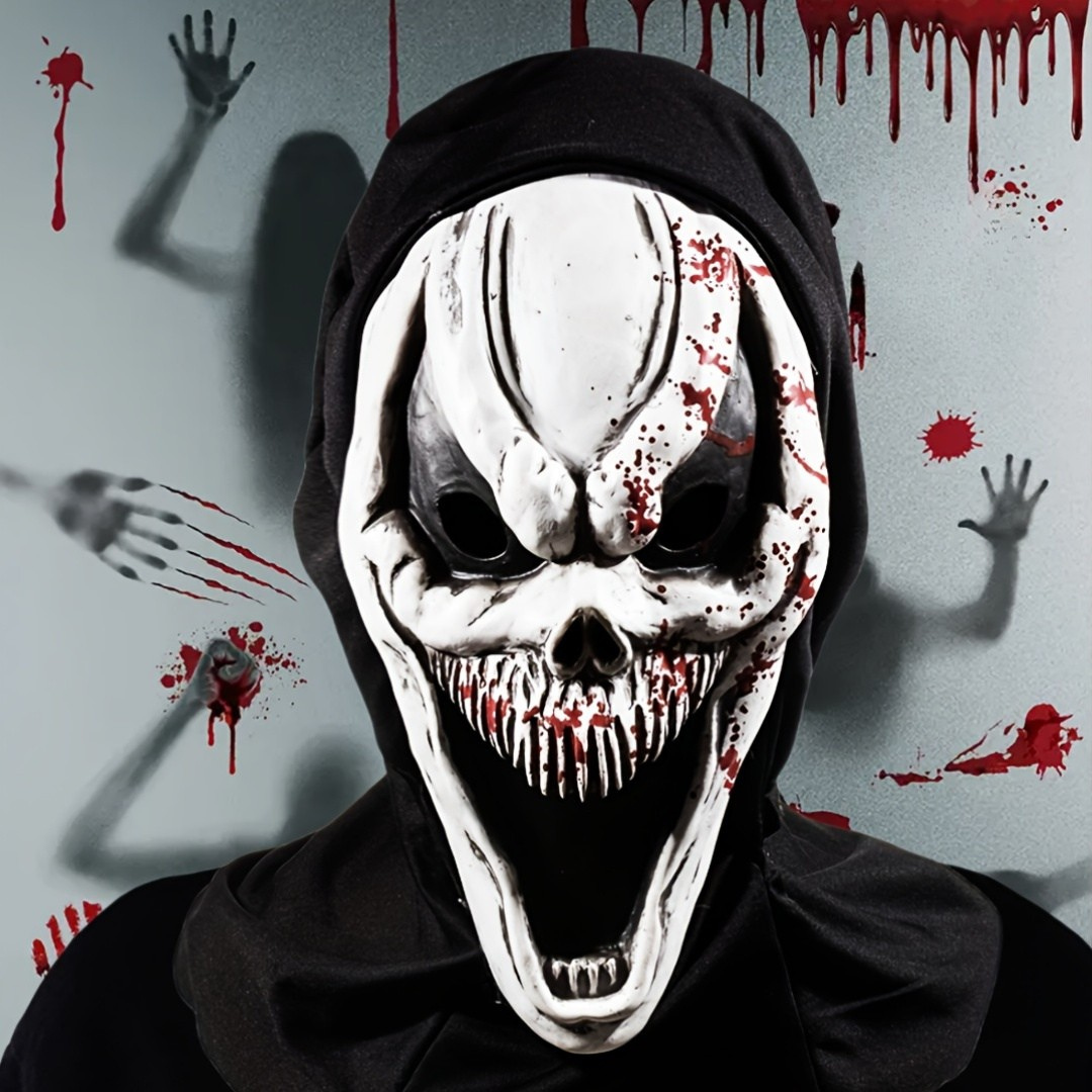Halloween Skull Mask | Full Head Design with Hood