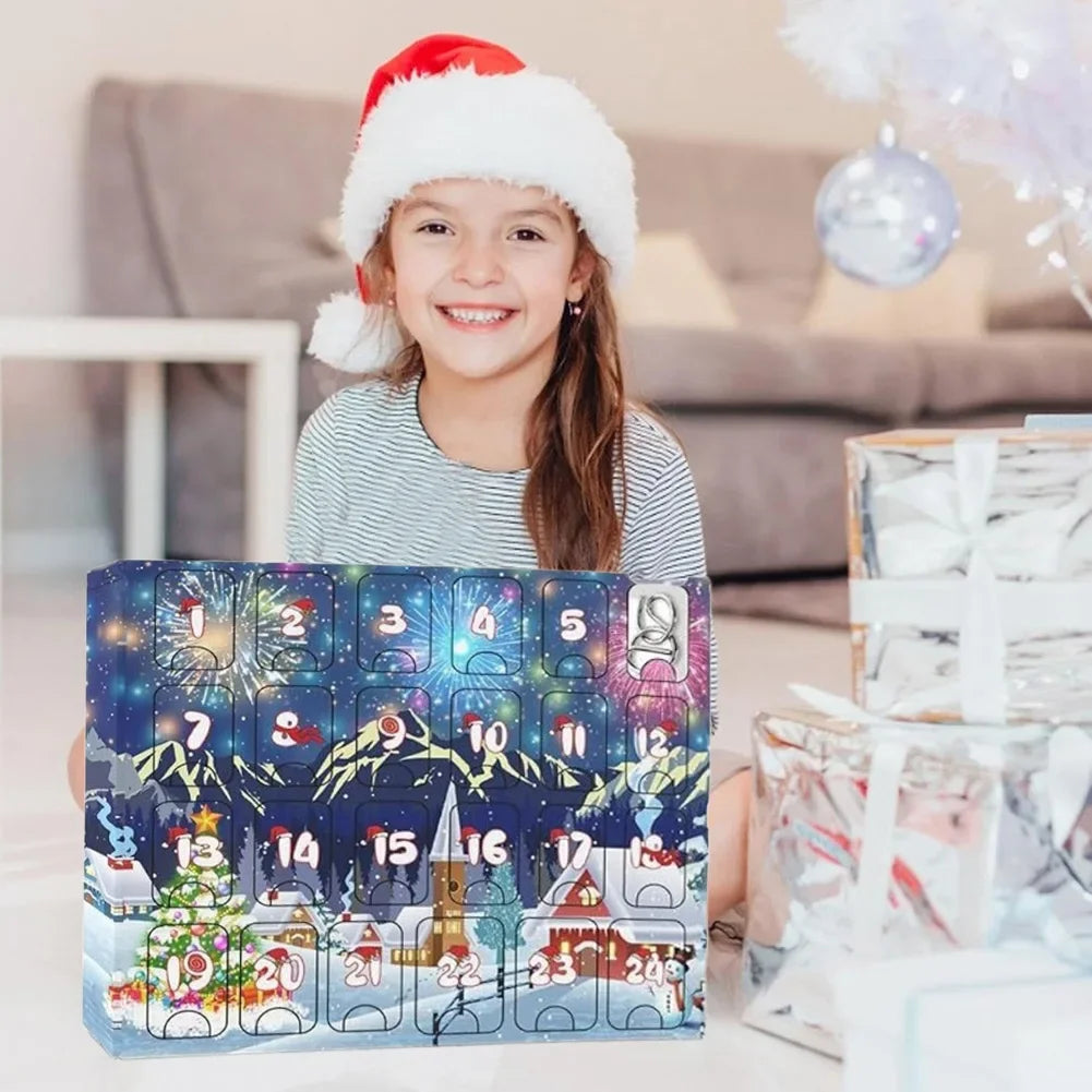 Metal Puzzle Advent Calendar | 24 Educational Brain Teasers for Daily Countdown