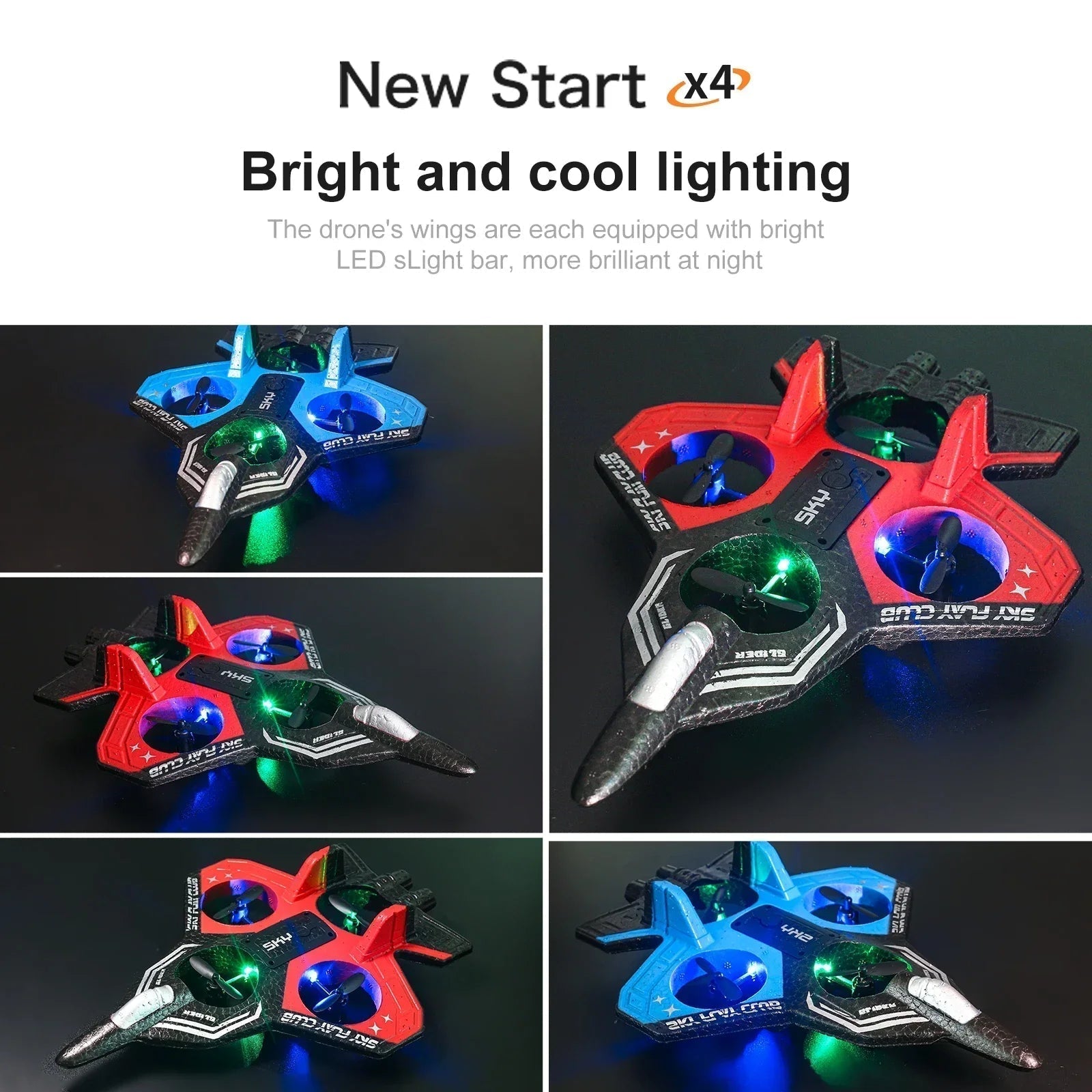RC Airplane | Lightweight Foam Glider with LED Lights