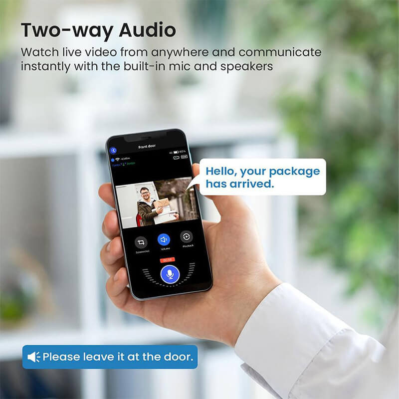 Wireless Video Doorbell Camera | 1080P AI Human Detection