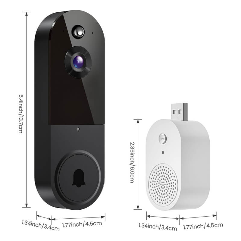 Wireless Video Doorbell Camera | 1080P AI Human Detection