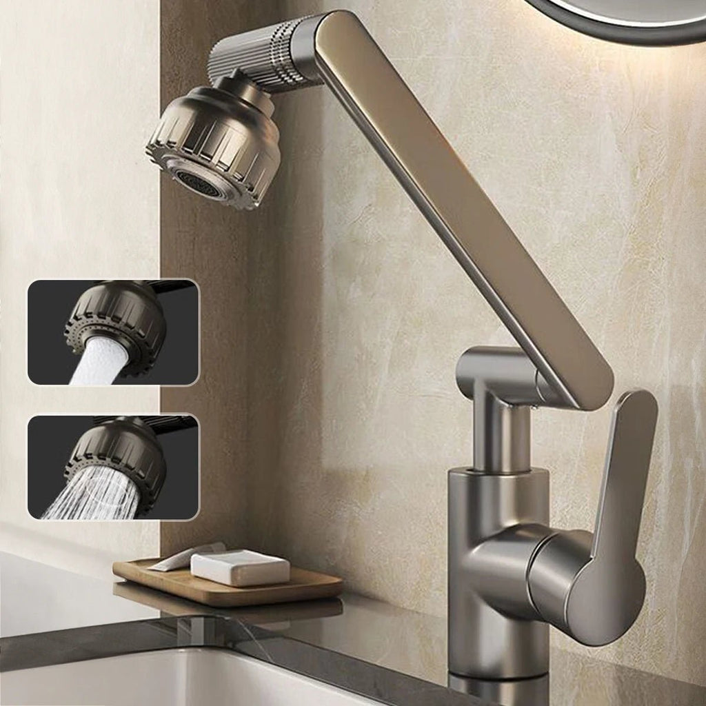Kitchen Faucet with Flexible Arm | 360° Swivel Multi-Mode Spray
