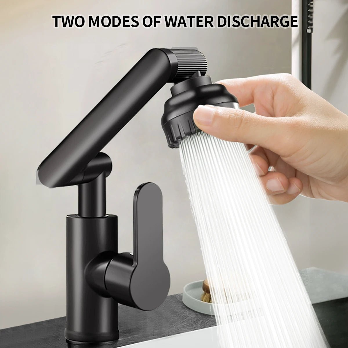 Kitchen Faucet with Flexible Arm | 360° Swivel Multi-Mode Spray