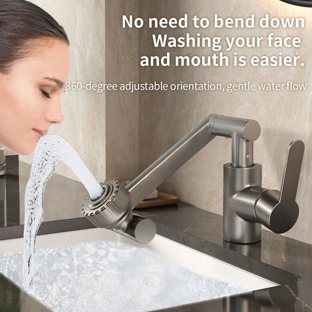 Kitchen Faucet with Flexible Arm | 360° Swivel Multi-Mode Spray