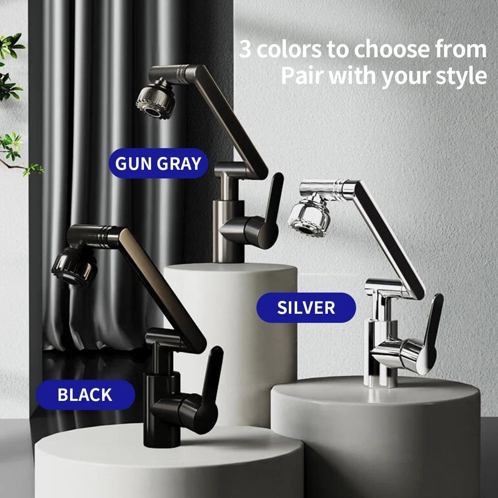 Kitchen Faucet with Flexible Arm | 360° Swivel Multi-Mode Spray