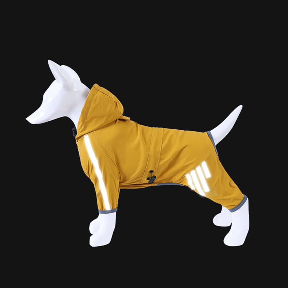 Waterproof Dog Raincoat | Adjustable Hood and Reflective Strips
