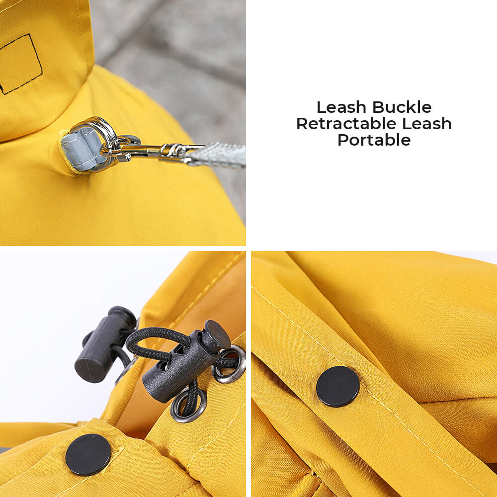 Waterproof Dog Raincoat | Adjustable Hood and Reflective Strips