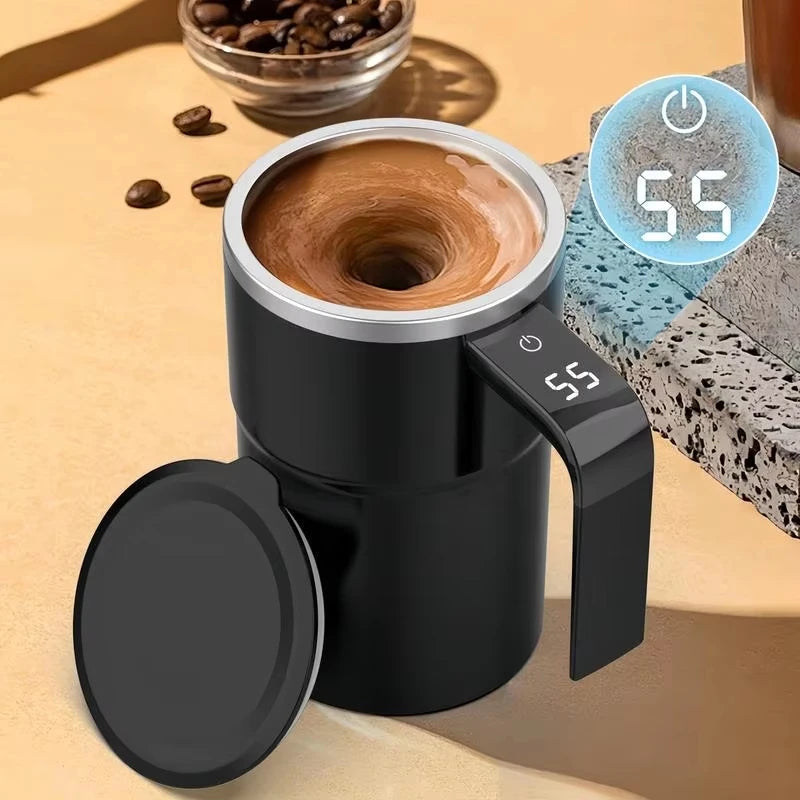 Self-Stirring Coffee Mug | Digital Temperature Display