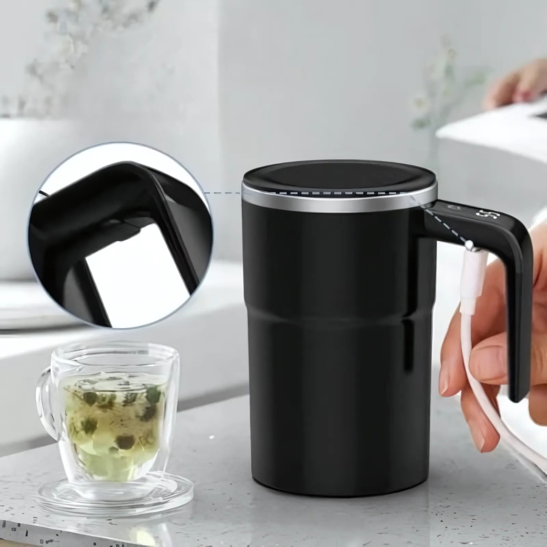 Self-Stirring Coffee Mug | Digital Temperature Display