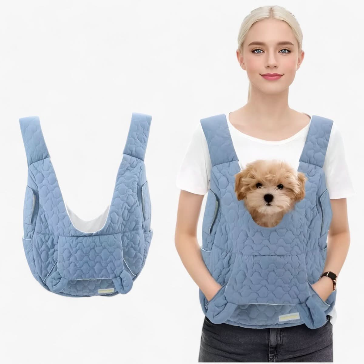 Waterproof Pet Carrier | Quilted Design with Shoulder Straps