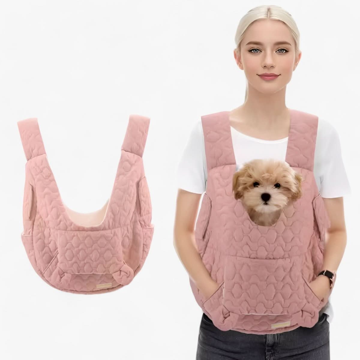 Waterproof Pet Carrier | Quilted Design with Shoulder Straps