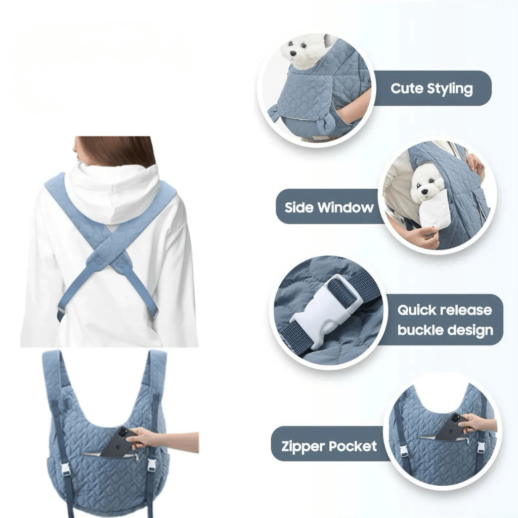 Waterproof Pet Carrier | Quilted Design with Shoulder Straps