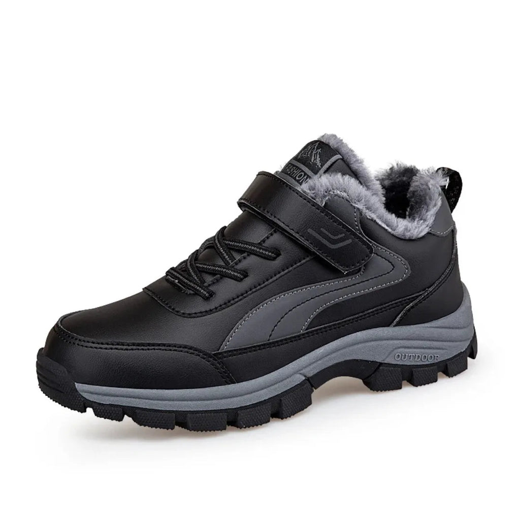 Men's Waterproof Walking Shoes | Fleece Lined with Velcro Closure