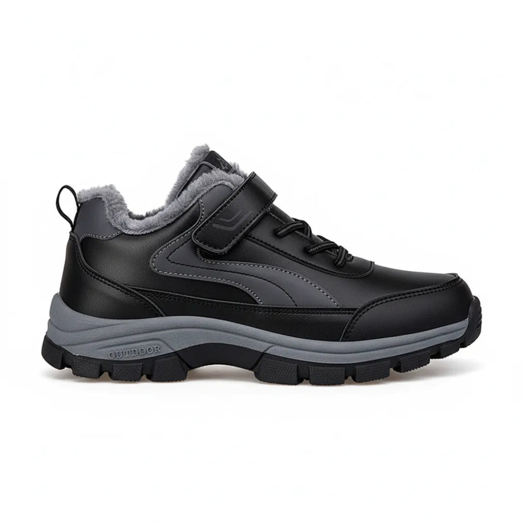 Men's Waterproof Walking Shoes | Fleece Lined with Velcro Closure