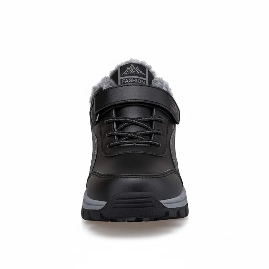 Men's Waterproof Walking Shoes | Fleece Lined with Velcro Closure