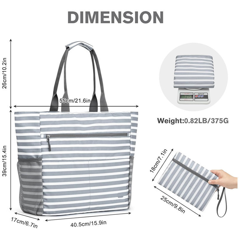 Waterproof Beach Bag | Large Tote With Multiple Pockets