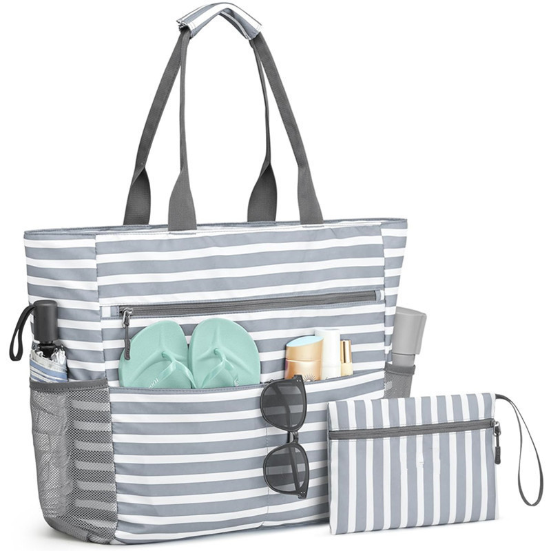 Waterproof Beach Bag | Large Tote With Multiple Pockets