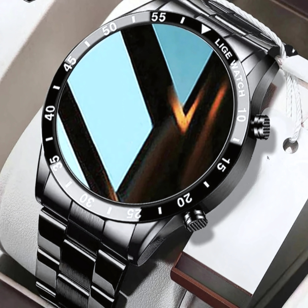 Stainless Steel Smart Watch | 4G AMOLED Health Tracker
