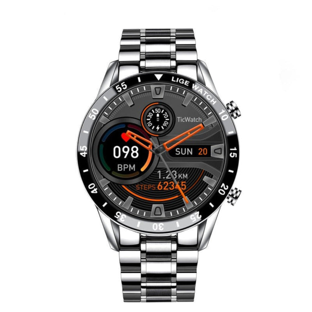 Stainless Steel Smart Watch | 4G AMOLED Health Tracker