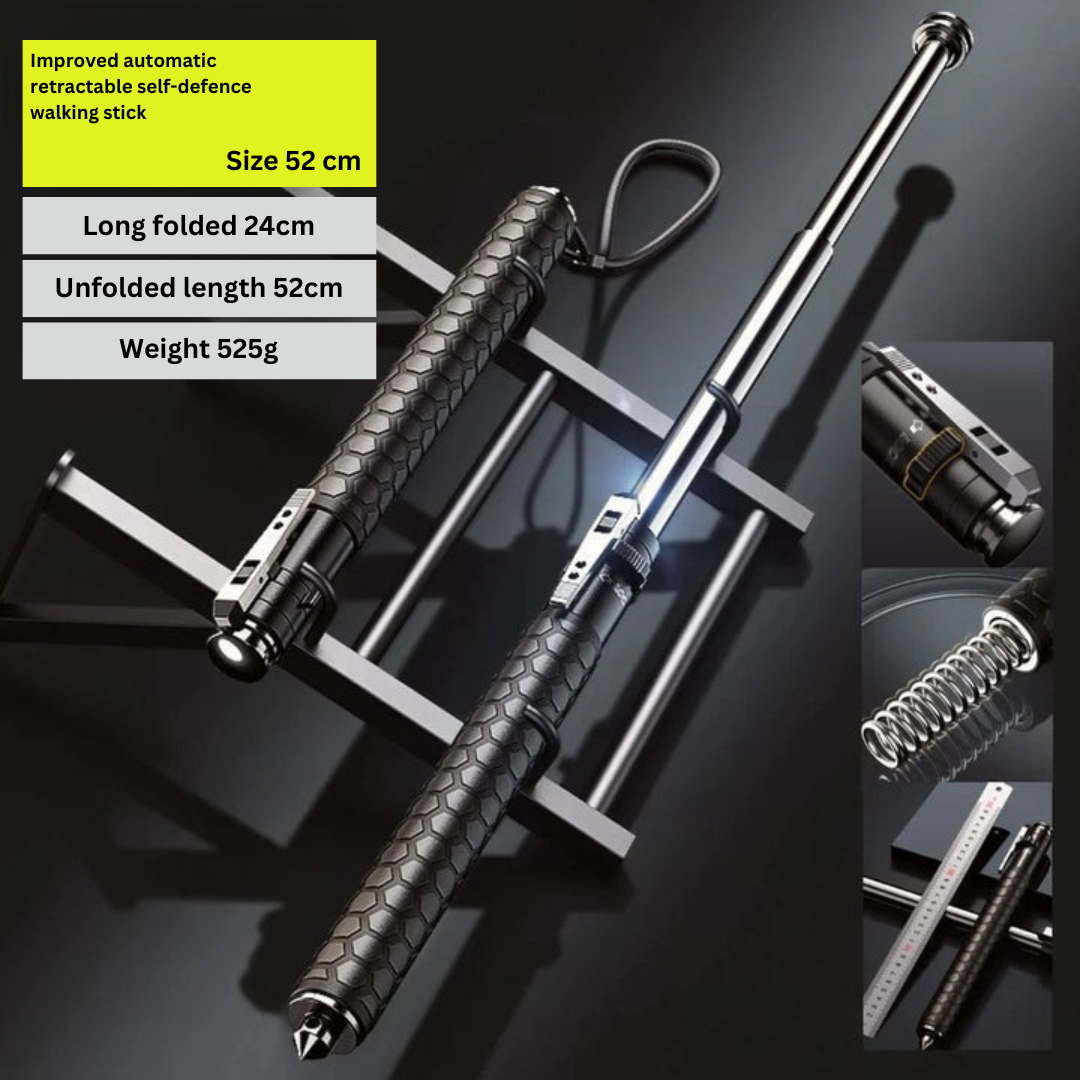 Tactical Walking Stick | Automatic Retractable Design