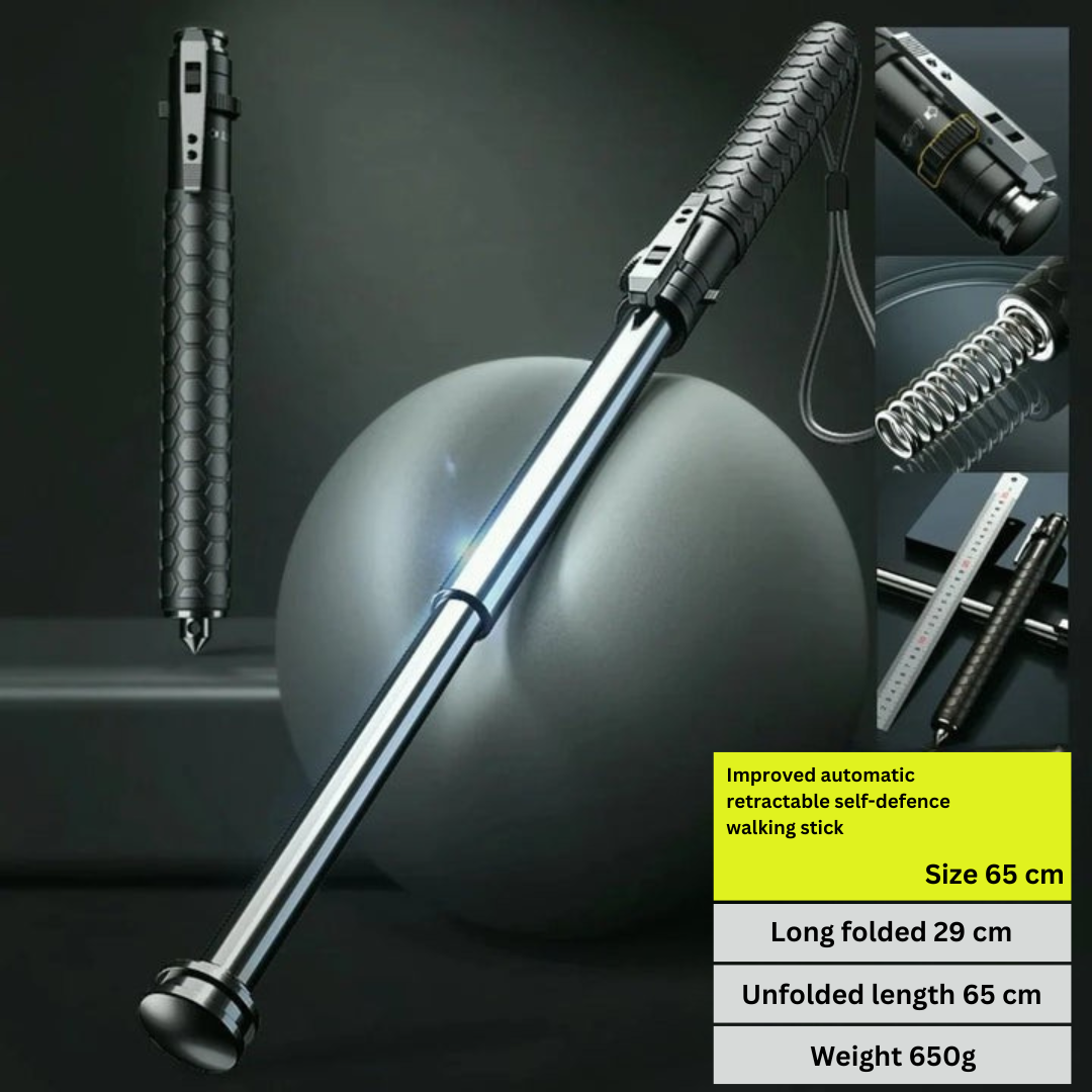 Tactical Walking Stick | Automatic Retractable Design