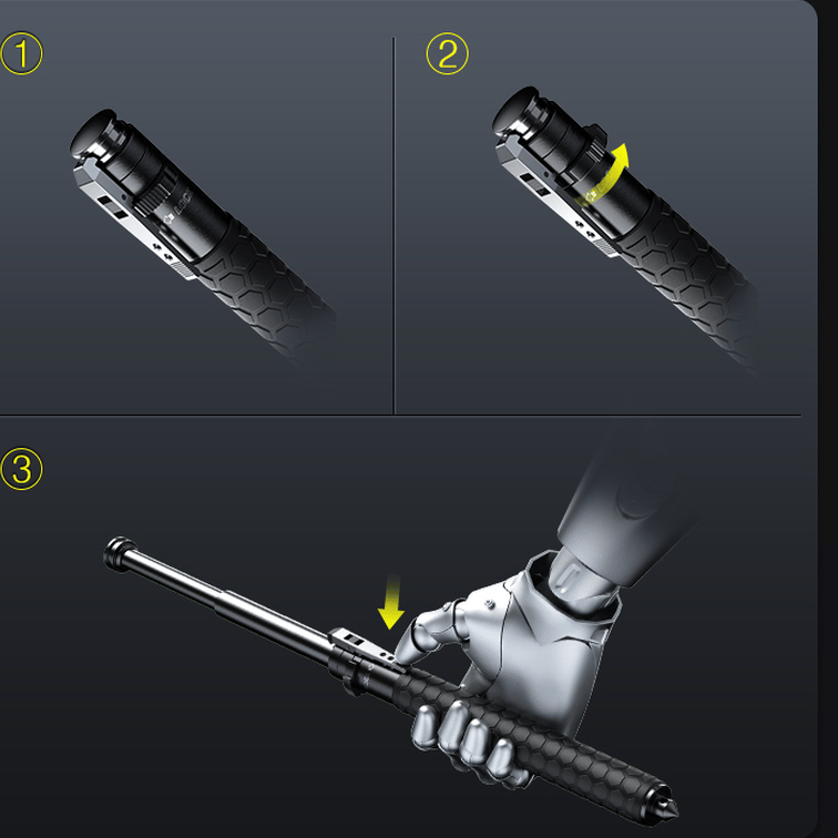 Tactical Walking Stick | Automatic Retractable Design