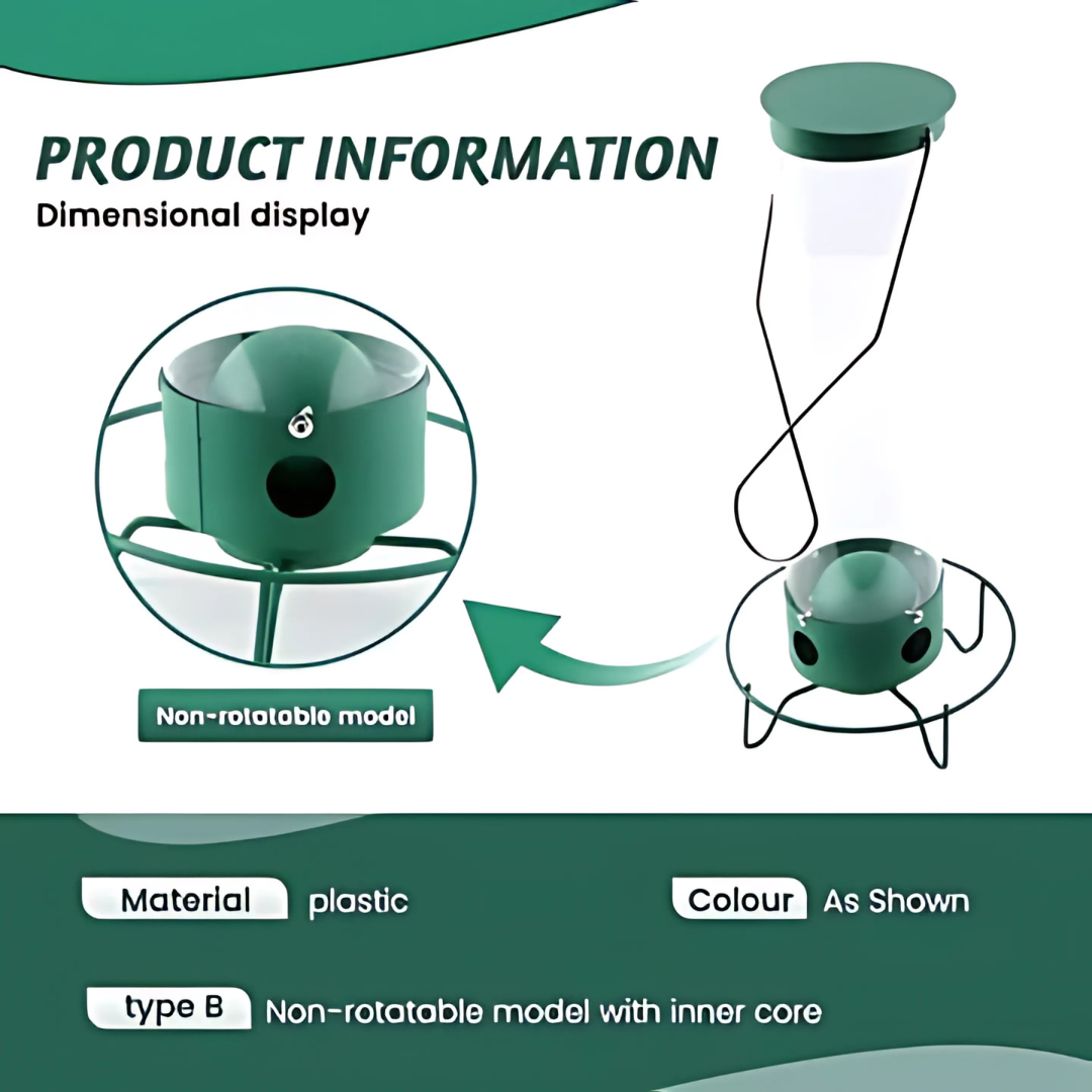 Squirrel Proof Bird Feeder | Rotating Perch Metal Design