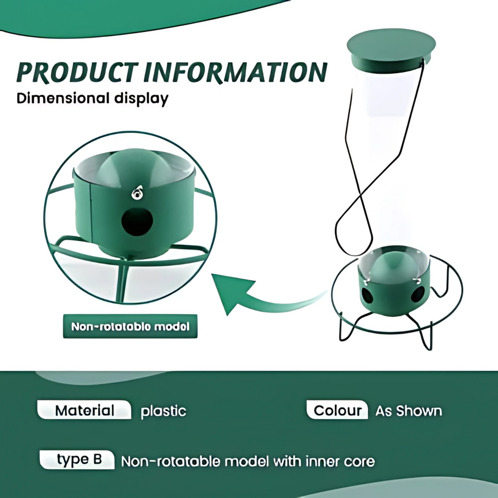 Squirrel Proof Bird Feeder | Rotating Perch Metal Design