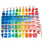 Montessori Learning Toy | Wooden Number Puzzle Board Set