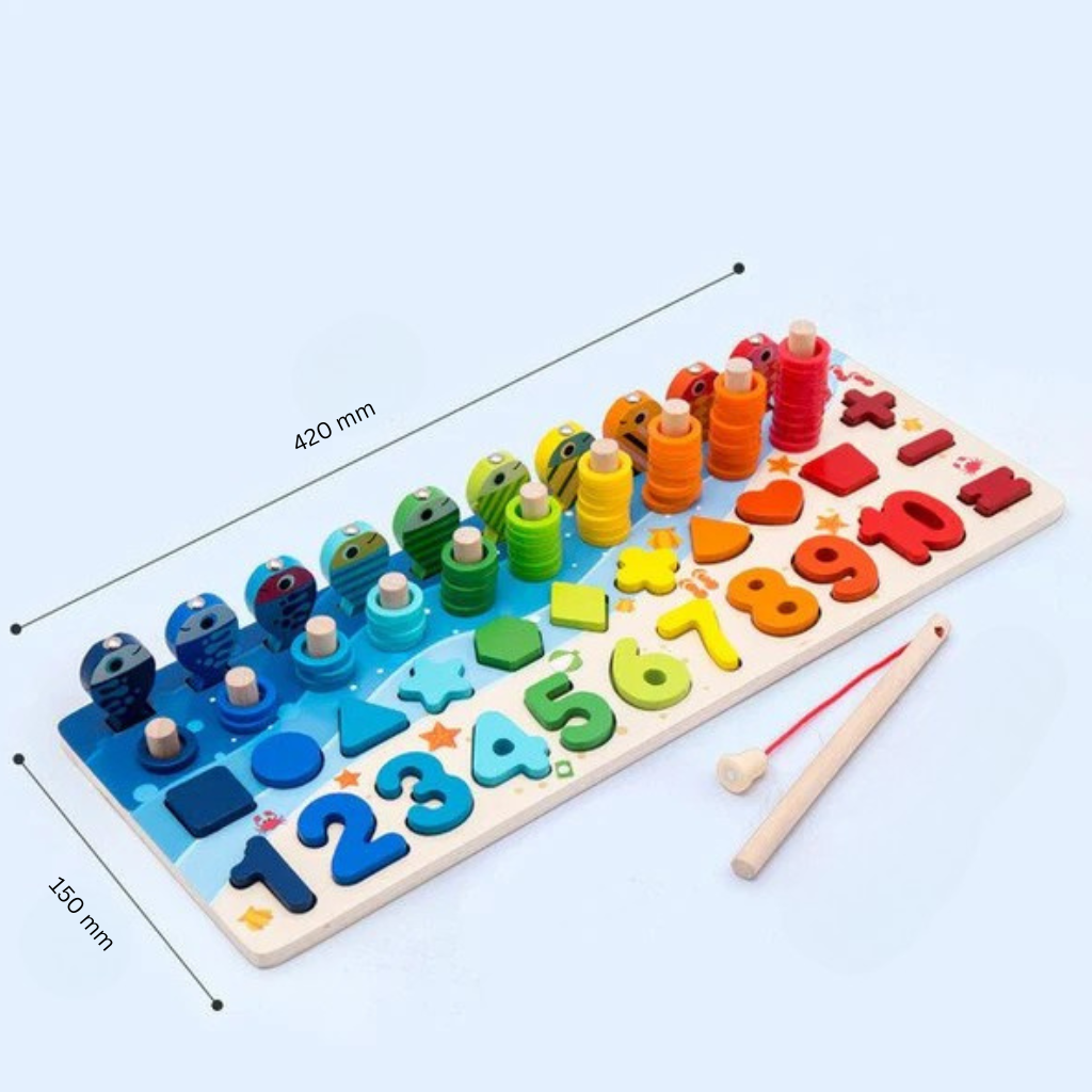 Montessori Learning Toy | Wooden Number Puzzle Board Set