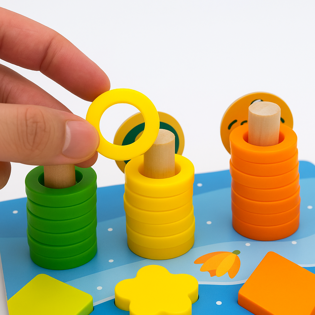 Montessori Learning Toy | Wooden Number Puzzle Board Set