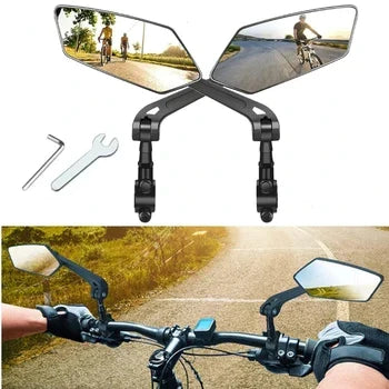 Bike Rearview Mirror | 360° Rotatable Wide-Angle Design