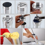 Stainless Steel Cookie Press | 20 Interchangeable Disc Set