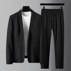 Modern Loungewear Set | Textured Polyester Blazer and Pants