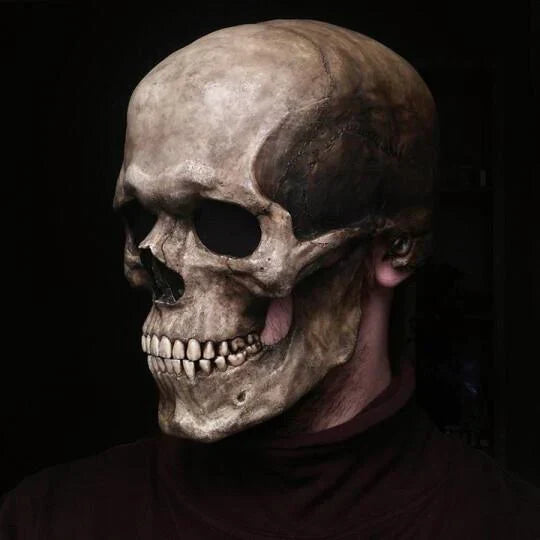 Realistic Skull Mask | Movable Jaw Halloween Costume