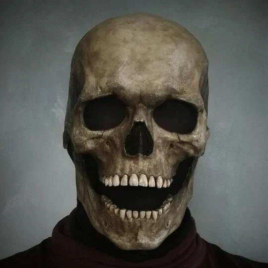 Realistic Skull Mask | Movable Jaw Halloween Costume