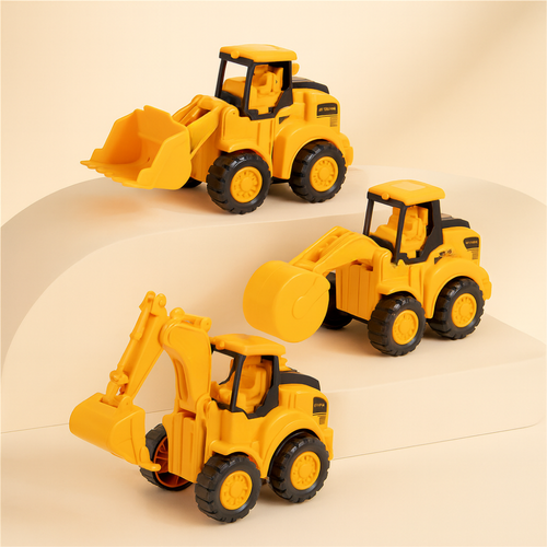 Construction Vehicle Toy Set | 3-Piece Educational Building Trucks for Toddlers
