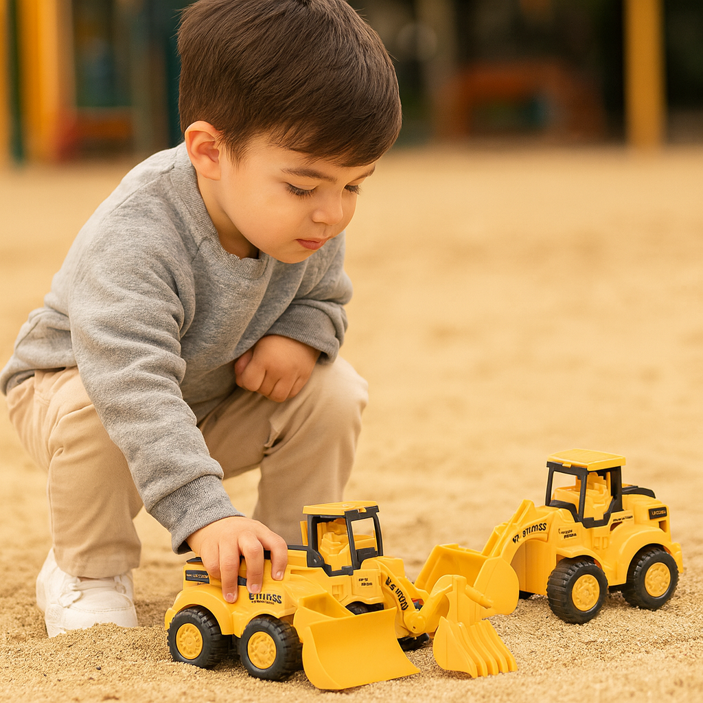 Construction Vehicle Toy Set | 3-Piece Educational Building Trucks for Toddlers