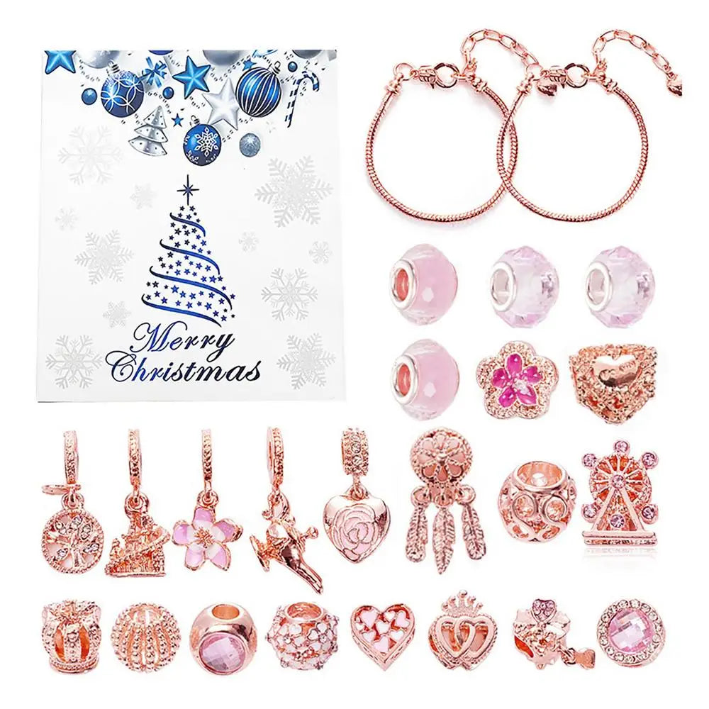 Christmas Jewelry Advent Calendar | 22 Charm Bracelet Making Set