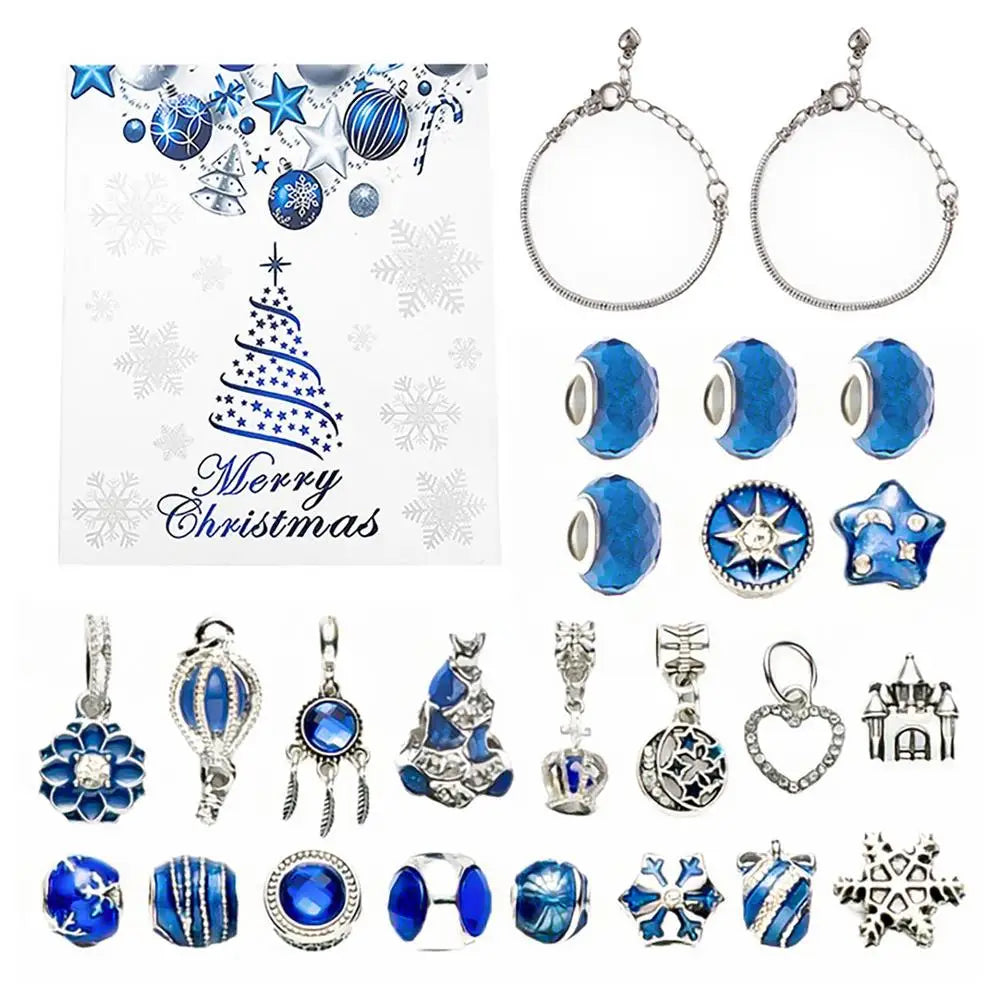 Christmas Jewelry Advent Calendar | 22 Charm Bracelet Making Set