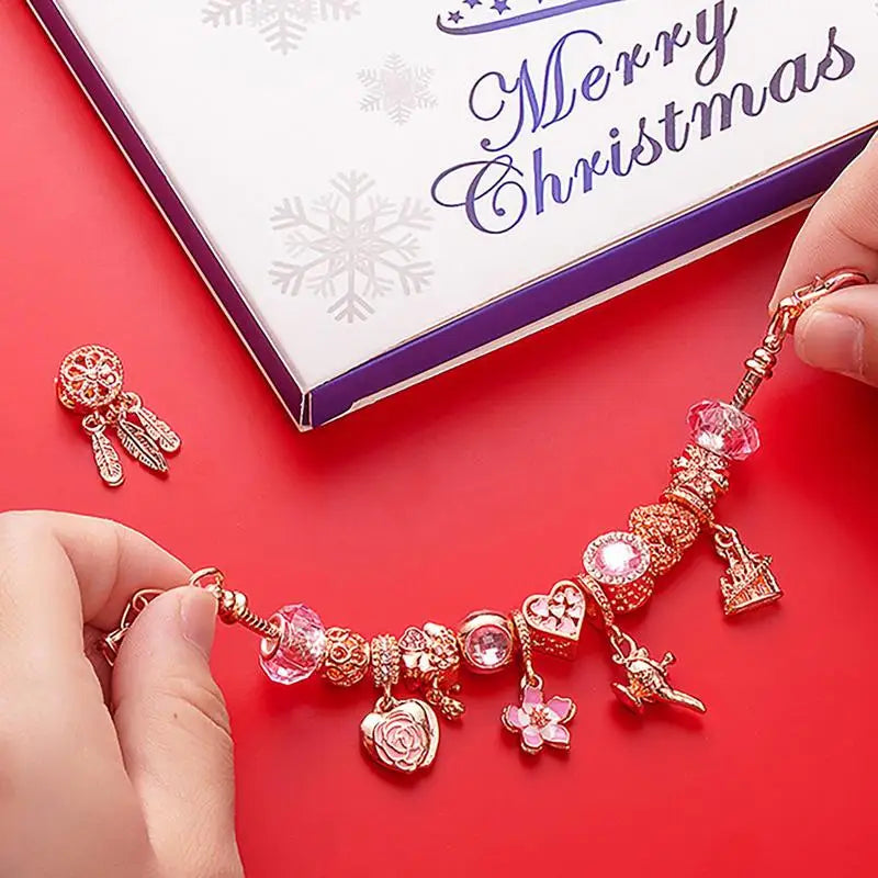 Christmas Jewelry Advent Calendar | 22 Charm Bracelet Making Set