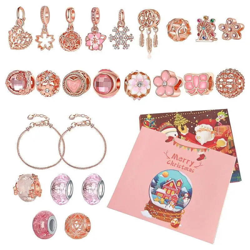 Christmas Jewelry Advent Calendar | 22 Charm Bracelet Making Set